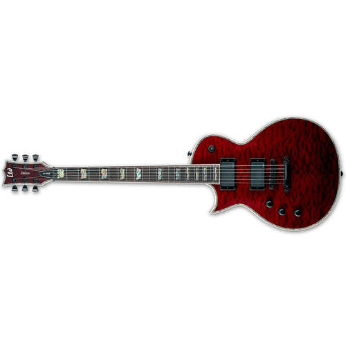 ESP LTD EC-1000 Eclipse Electric Guitar Left Handed See Thru Black Cherry Quilted Maple w/ EMGs