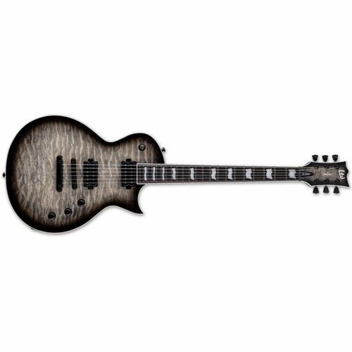 LTD EC-1000T Guitar Charcoal Burst with Quilted Maple Top and Fishman Fluence Pickups