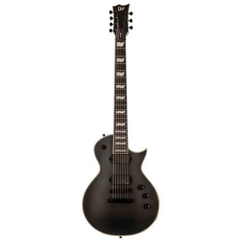 LTD EC-407 Black Satin 7 String Electric Guitar with EMG Pickups