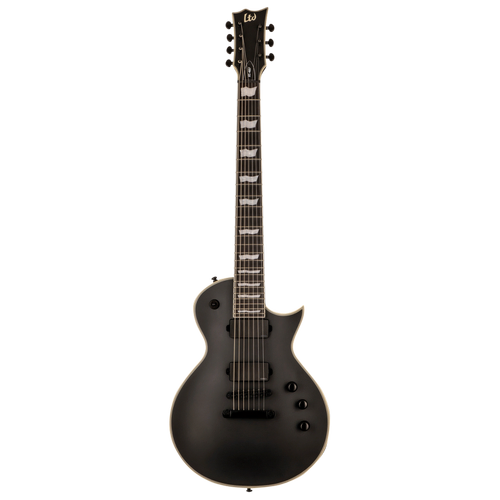 LTD EC-407 Black Satin 7-String Guitar with EMG 81-7H/60-7H Active Electronics