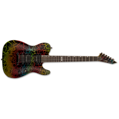 ESP LTD Eclipse 87' NT Electric Guitar Ltd Ed Rainbo Crackle