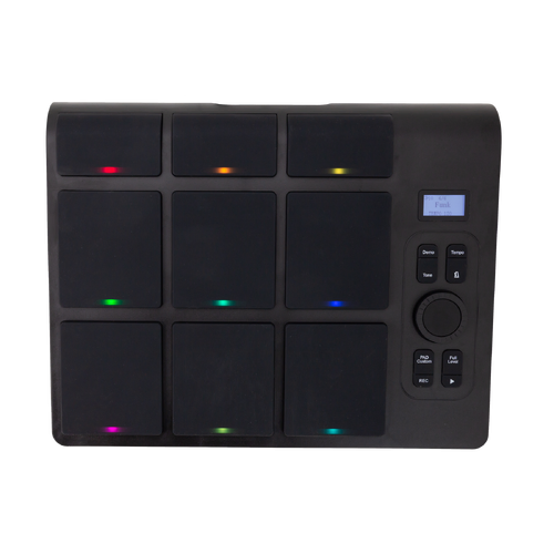 Lorden LED-02 Electronic Drum Pad with 9 Pads, 2 Pedals, Bluetooth, Rechargeable Battery, and USB MIDI Ready