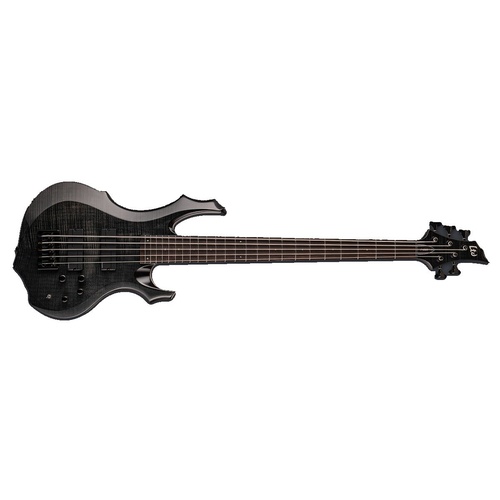 ESP LTD F-1005 Bass Guitar 5-String  Flamed Maple See Thru Black w/ Fishmans - LF-1005FMSTBLK