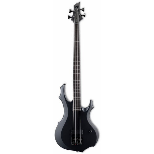 ESP LTD F4 Black Metal Satin Electric Guitar with Macassar Ebony Fingerboard and Fishman Fluence SB-1 Pickup