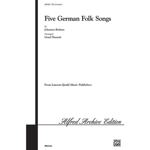 German Folk Songs 5 TTB Arr Pfautsch