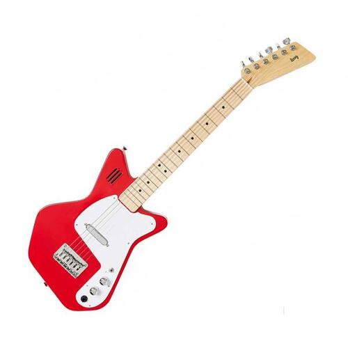 Loog Pro VI Electric Kids Guitar with Built-In Amp and Speaker - Red