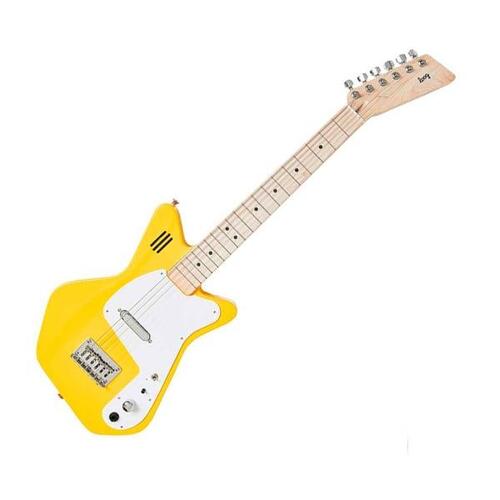 Loog Pro VI Electric Kids Guitar with Built-In Amp and Speaker - Yellow