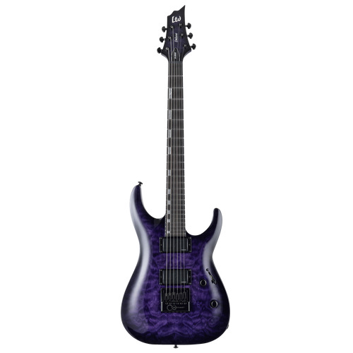 ESP LTD H-1000 Qm See Thru Purple Sbst Evertune Electric Guitar