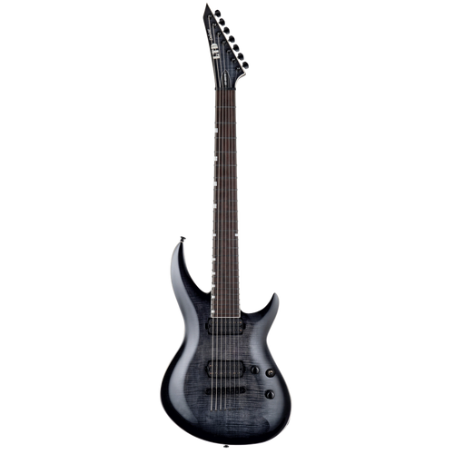 LTD H-3 1000 FM 7 String Baritone Guitar See Thru Black Sunburst