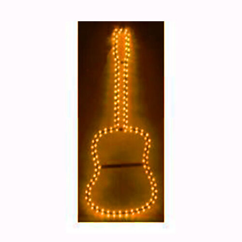 MBT Guitar Shaped Rope Lighting - Orange Strip Lighting