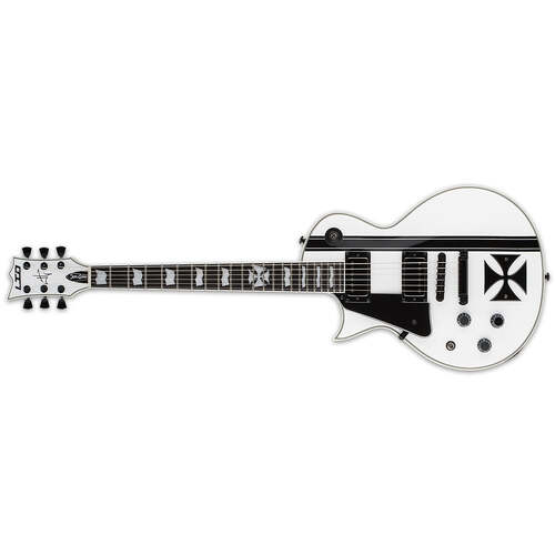 ESP LTD James Hetfield Iron Cross Metallica Electric Guitar Signature Left Handed Snow White