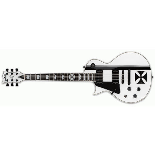 LTD James Hetfield Iron Cross Signature Electric Guitar - Snow White Finish