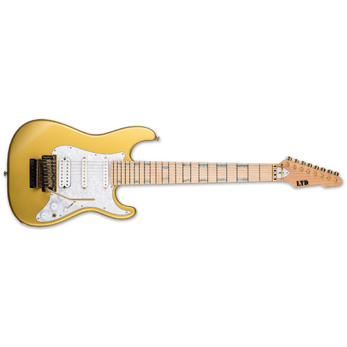 ESP LTD Javier Reyes Signature 8 String Electric Guitar Metallic Gold 