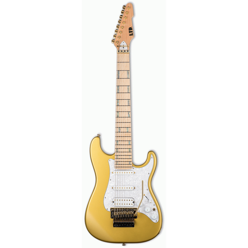 ESP LTD Javier Reyes JRV-8 8-String Guitar Metallic Gold with Hardshell Case