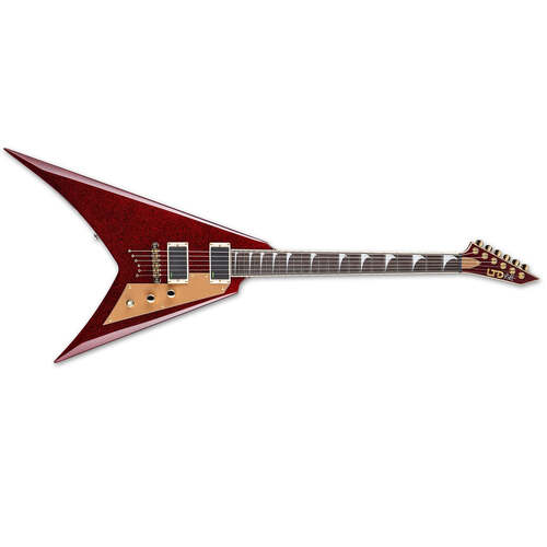 ESP LTD KH-V Kirk Hammett V Signature  Electric Guitar Red Sparkle w/ EMGs