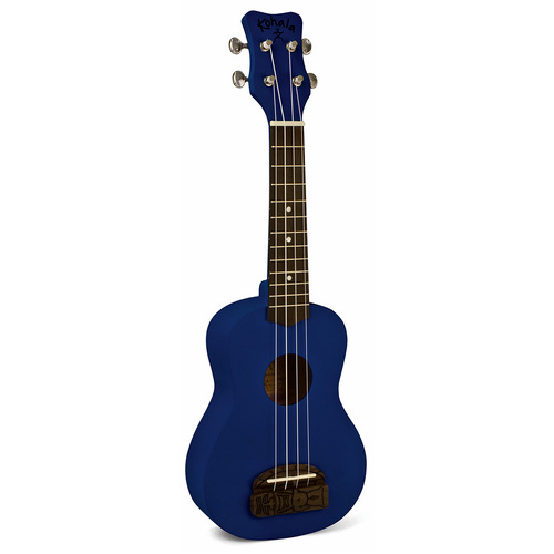 Kohala Soprano Ukulele Blue Linden Wood Natural Satin Finish
