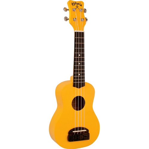 Kohala Series Soprano Ukulele Yellow Natural Satin Finish Lefty/Righty
