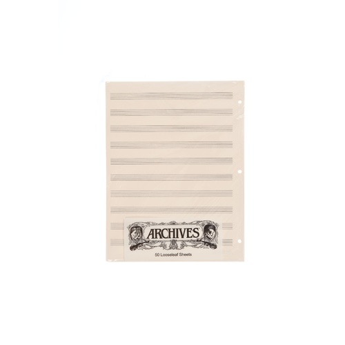 Archives Looseleaf Manuscript Paper , 10 Stave, 50 Pages Book