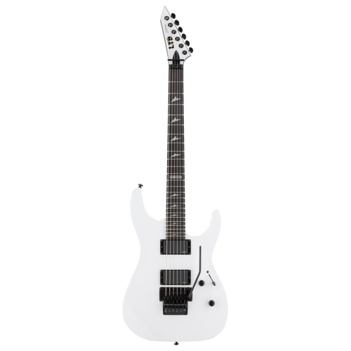 LTD M-1000 Snow White Electric Guitar with Fishman Fluence Humbuckers and Floyd Rose Bridge
