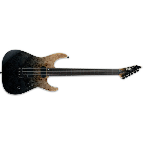 ESP LTD M-1000HT Electric Guitar Burled Poplar Black Fade w/ Fishmans - LM-1000HTBPBLKF