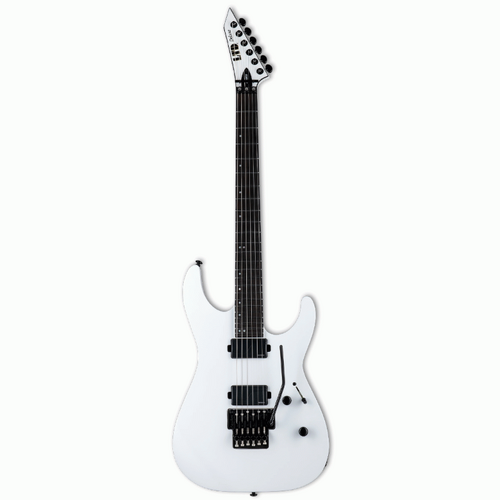 LTD M-1000 Snow White Electric Guitar with Neck-Thru Construction and Fishman Fluence Modern Humbuckers