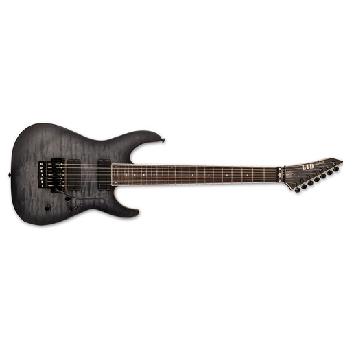 ESP LTD M-1007 MULTI-SCALE 7-String Electric Guitar See Thru Black Satin - LM-1007MSBLKS