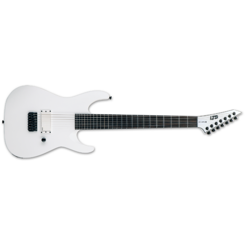 ESP LTD M-7 Arctic Metal Series Baritone Electric Guitar Snow White Satin