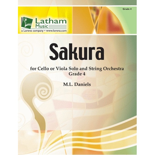 Sakura Solo Cello Or Viola And So4 Score/Parts Book