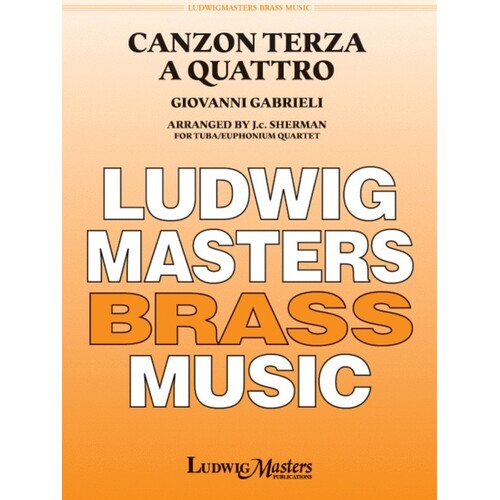 Canzon Terza A Quattro Tuba/Euphonium Quartet (Music Score/Parts) Book