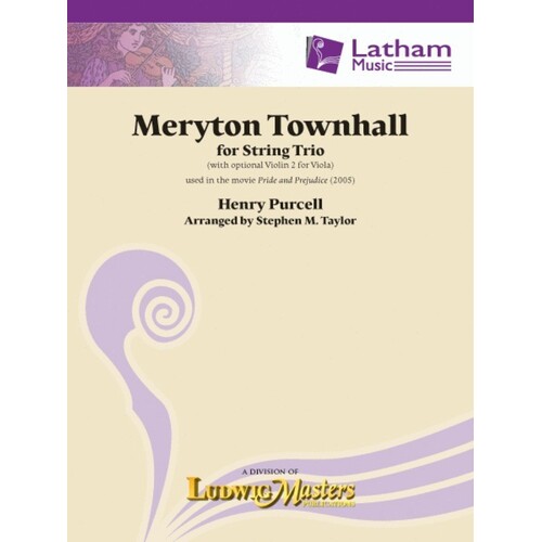 Meryton Townhall For String Trio (Music Score/Parts) Book