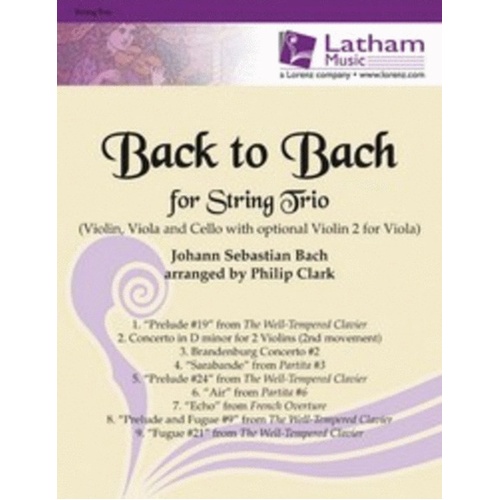 Back To Bach For String Trio Score/Parts Book