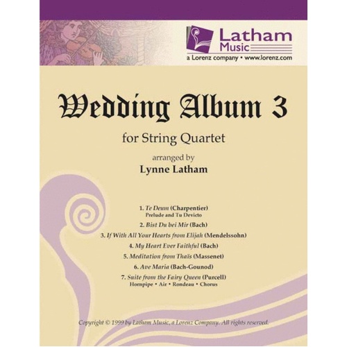 Wedding Album 3 For String Quartet Parts (Set Of Parts) Book