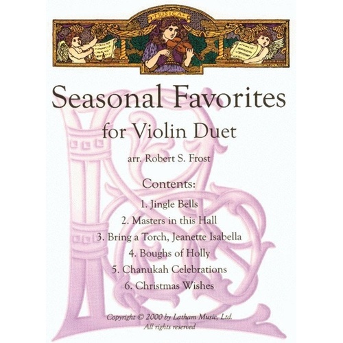 Seasonal Favorites for Violin Duet Arranged by Robert S. Frost