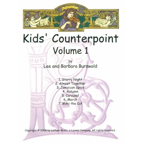 Burswold Kids Counterpoint Vol 1 for 2 Violins - 7 Duets for Elementary Students