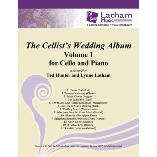 The Cellist's Wedding Album Vol 1 for Cello/Piano Arranged by Hunter