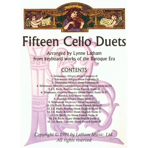 Duets 15 2 Cello Arr Latham