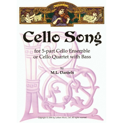 Cello Song For 5 Part Ensemble Or 4Vc Double Bass Score/Parts Book