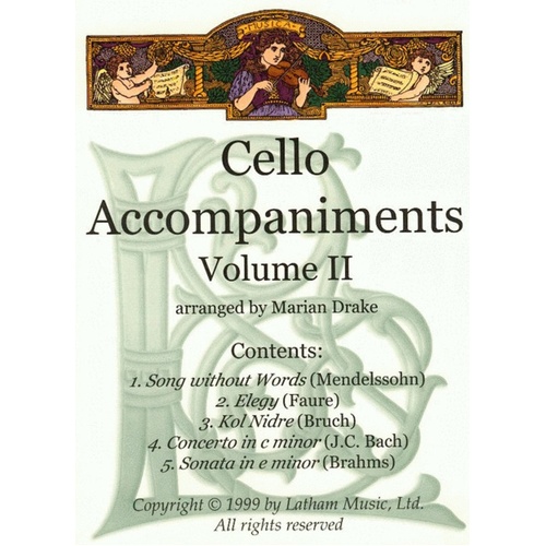 Cello Accompaniments Arr Drake Vol 2 Book
