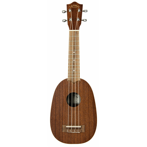 Lanikai Mahogany Series Pineapple Ukulele with Padded Gig Bag, Natural Satin Finish
