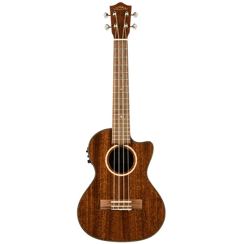 Lanikai Mahogany Series All Solid Tenor AC/EL Ukulele with Fishman Preamp and Foam Case