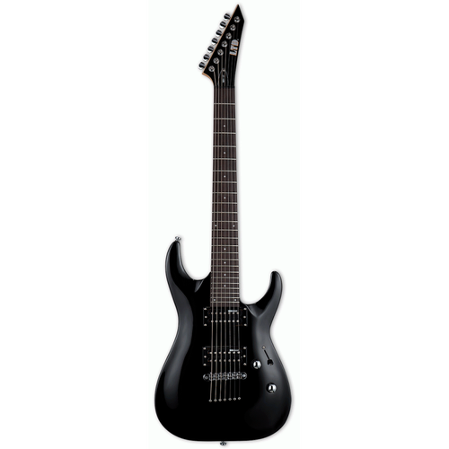 LTD LMH-17 7 String Electric Guitar Kit with Gig Bag - Black Finish