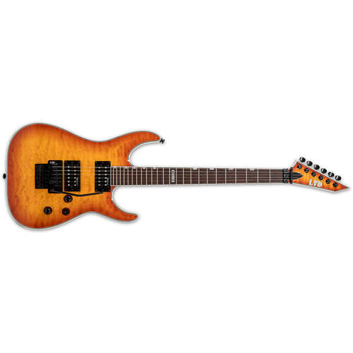 ESP LTD MH-230 QM FR Electric Guitar Quilted Maple Amber Sunburst w/ Floyd Rose - LIMITED EDITION