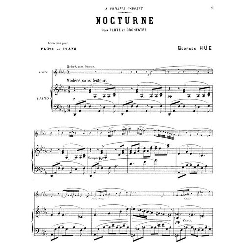 Hue - Nocturne Et Gigue Flute/Piano (Softcover Book)