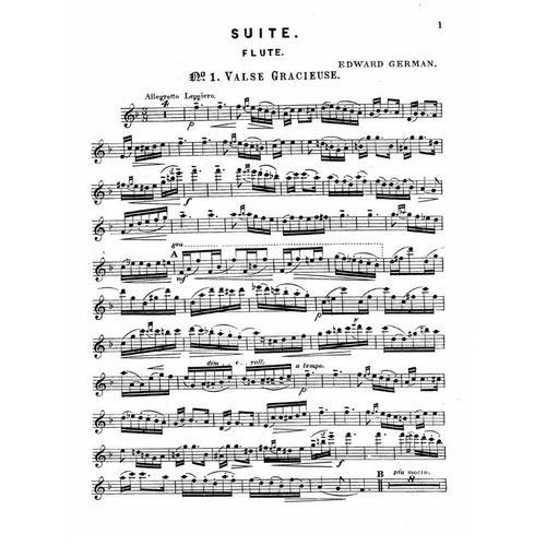 Edward German Suite for Flute and Piano, Grade 6, LudwigMasters Publications