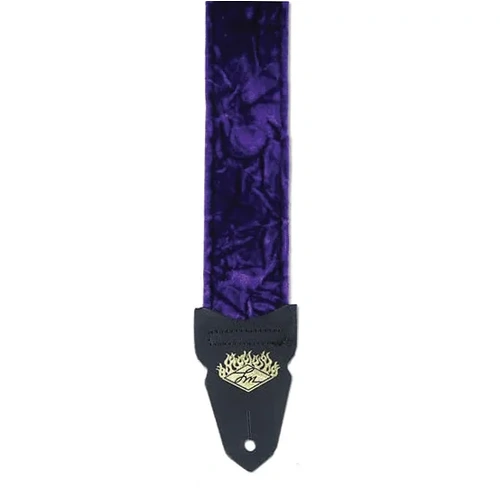 Lm Products 2-Inch Crushed Velvet Guitar Strap - Purple