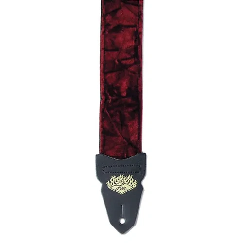 Lm Products 2 Inch Crushed Velvet Guitar Strap - Red