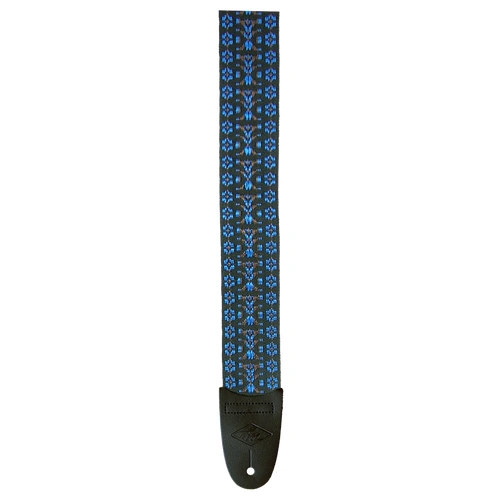 Lm Products 2 Inch Woven Guitar Strap Hootenanny Blue