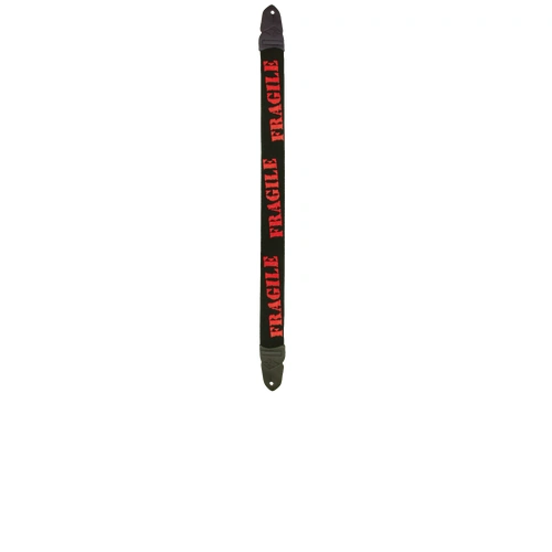 Lm Products 02 Inch Gtr Strap Leather Ends Adjustable Black Red Fragile Design