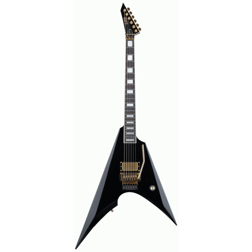 ESP LTD MSV-1 Black Gloss Electric Guitar with Gold Hardware and Hardshell Case