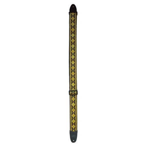 Lm Products Retro Series 2 Inch Guitar Strap Hootenanny Gold/Brown Diamond